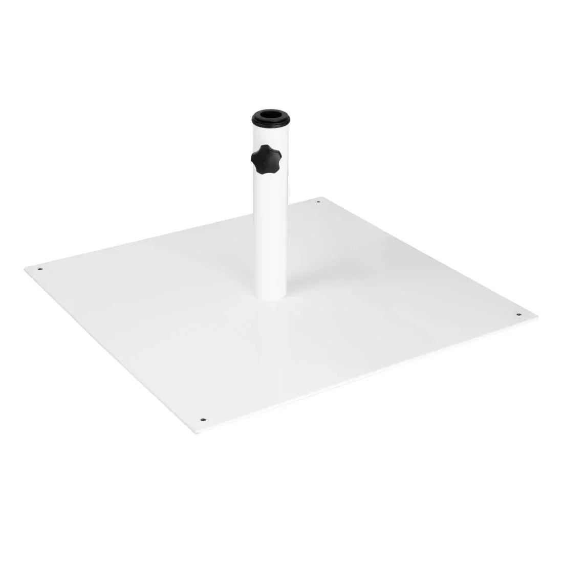 FU510 Bolero Flat Metal Parasol Base White - 18kg