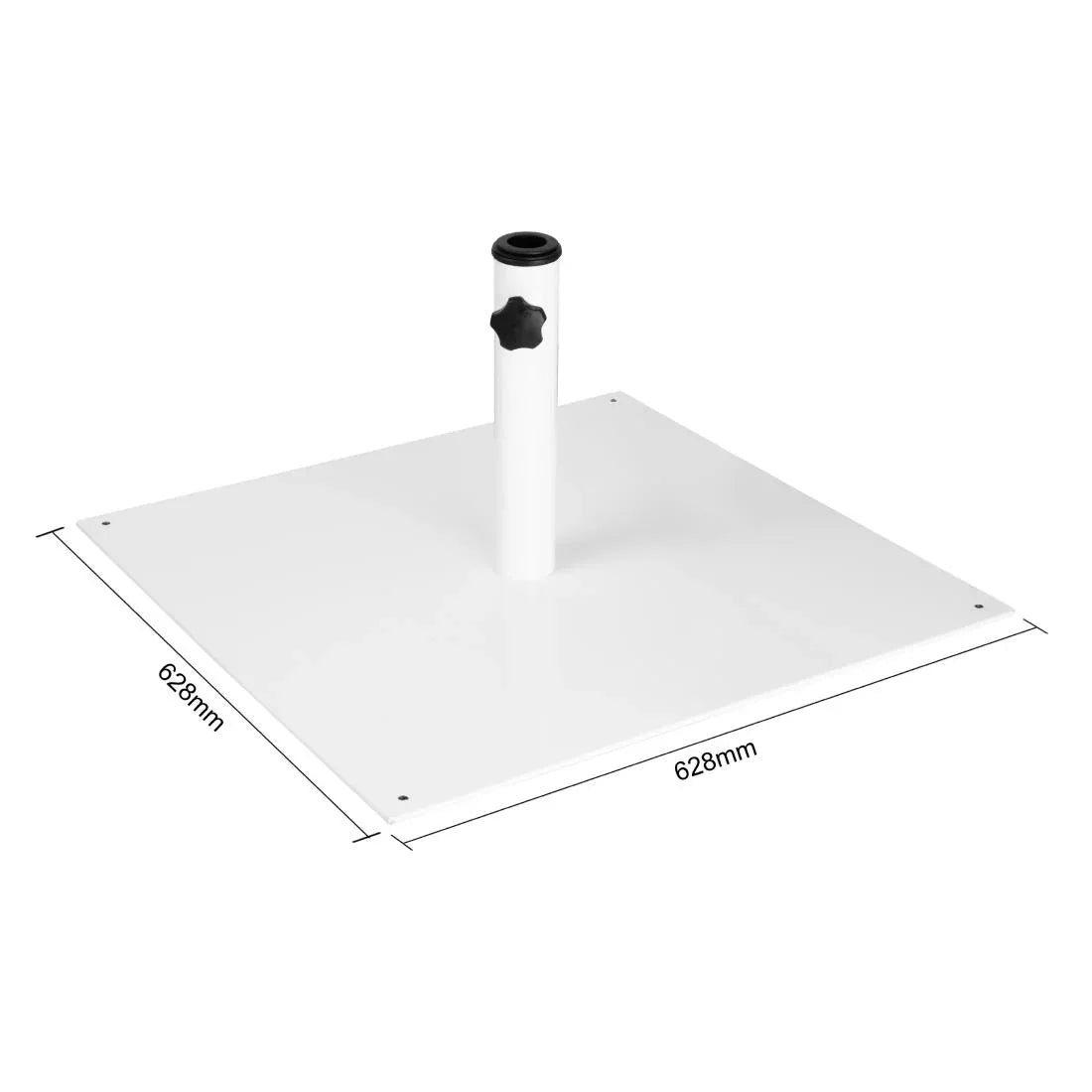 FU510 Bolero Flat Metal Parasol Base White - 18kg