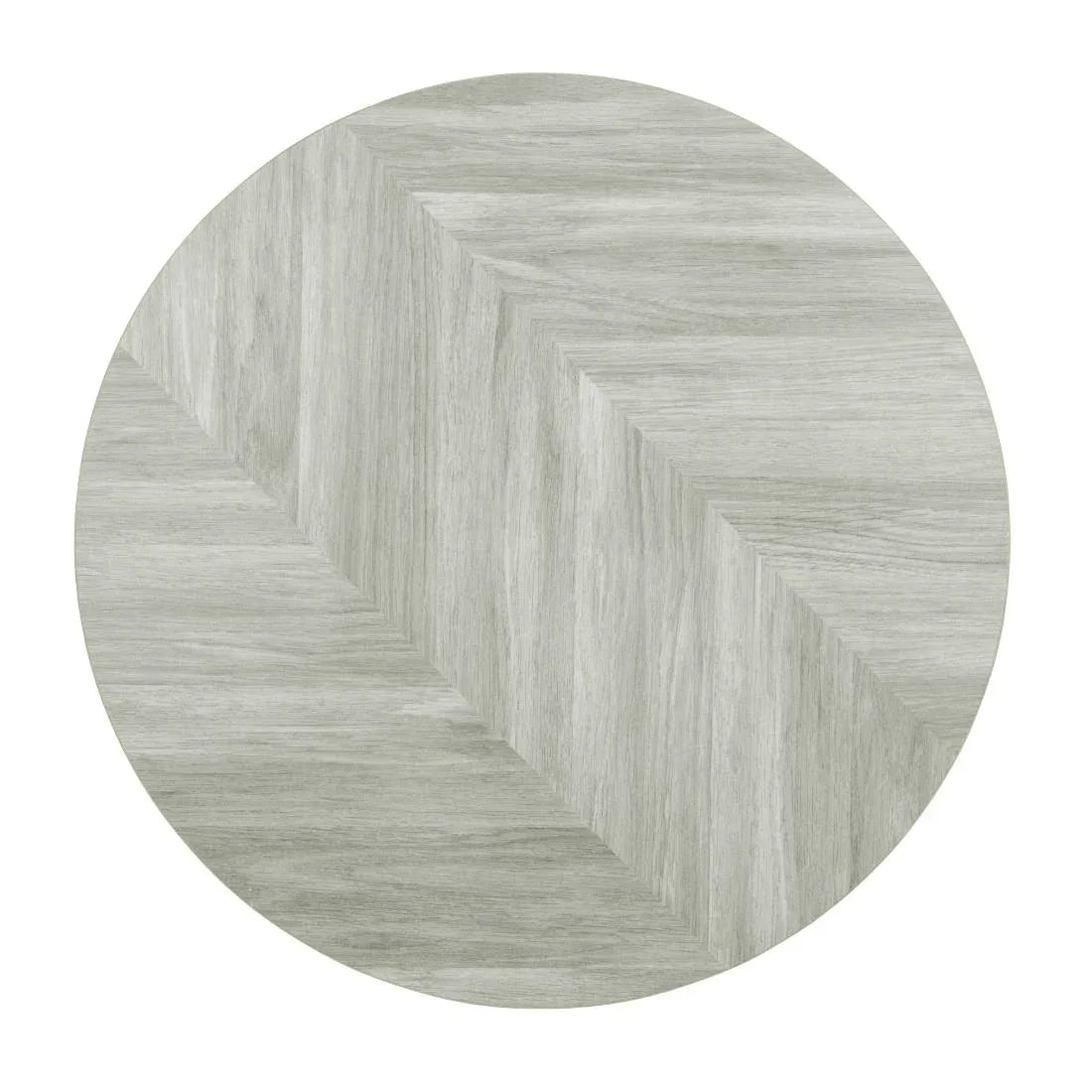FU511 Bolero Pre-Drilled Round Table Top Chevron Design 600mm - JD Catering Equipment Solutions Ltd