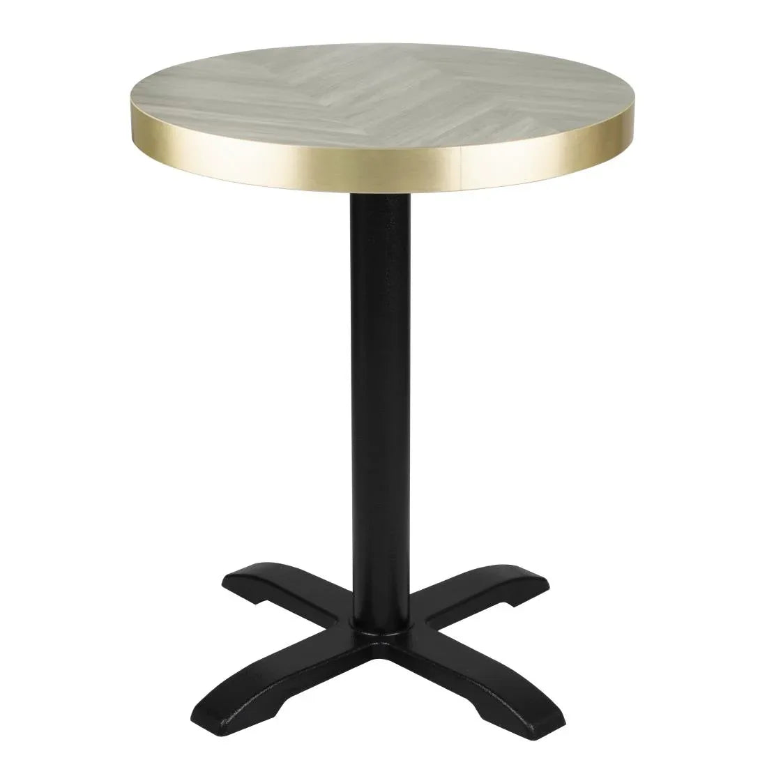 FU511 Bolero Pre-Drilled Round Table Top Chevron Design 600mm - JD Catering Equipment Solutions Ltd