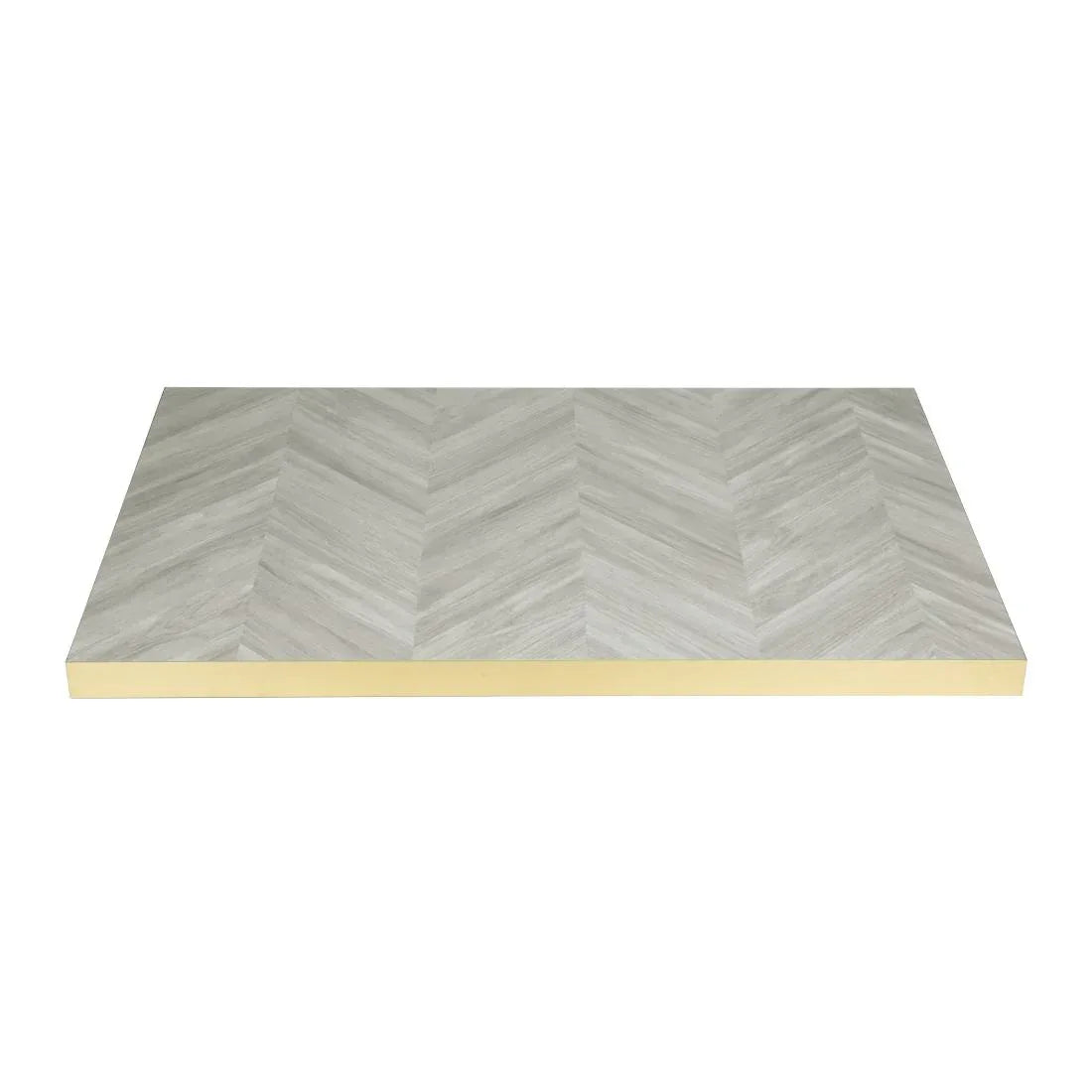FU513 Bolero Rectangular Table Top Chevron Design 1100mm x 700mm - JD Catering Equipment Solutions Ltd