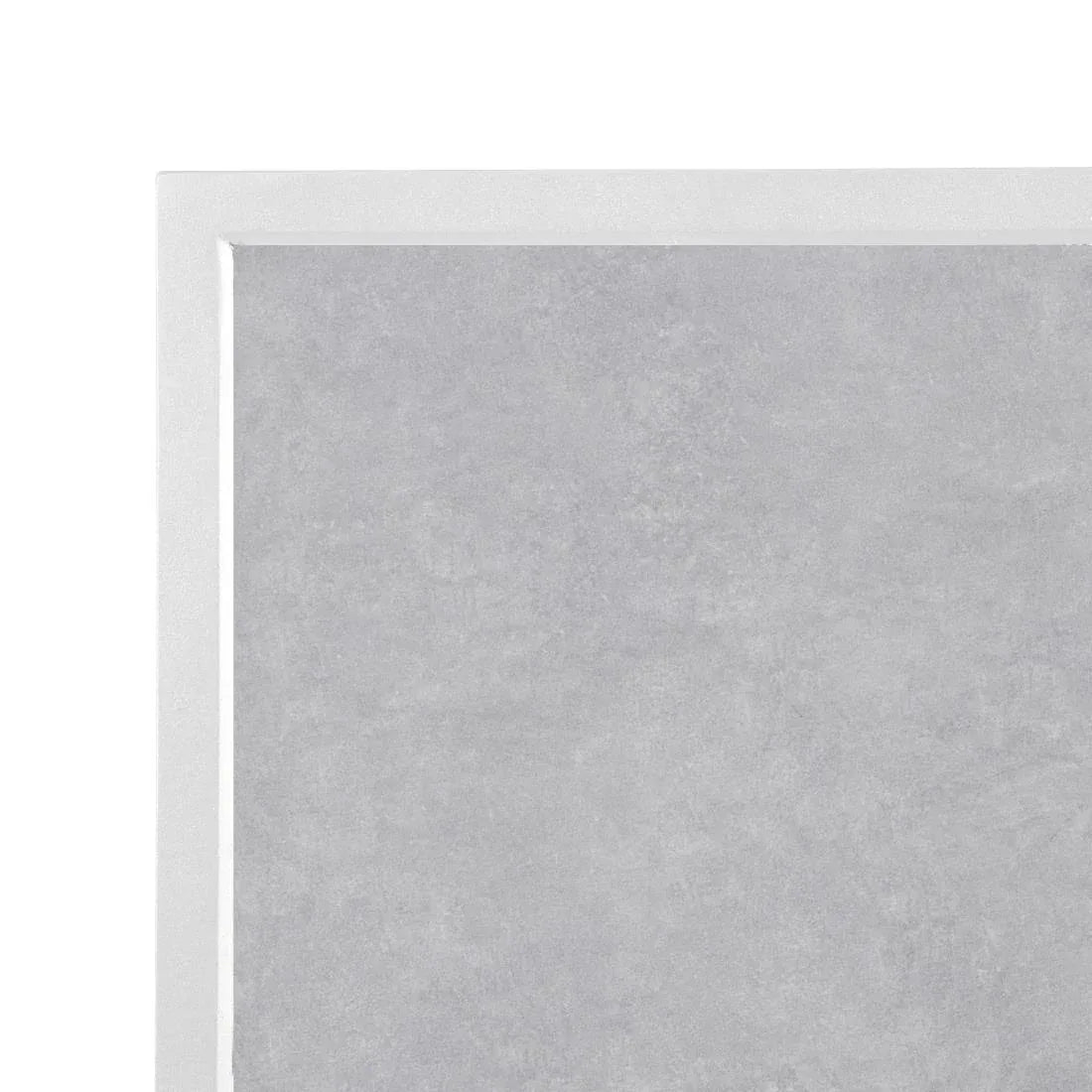 FU514 Bolero Light Grey Stone Effect Outdoor Tempered Glass Table Top White Trim 700mm - JD Catering Equipment Solutions Ltd