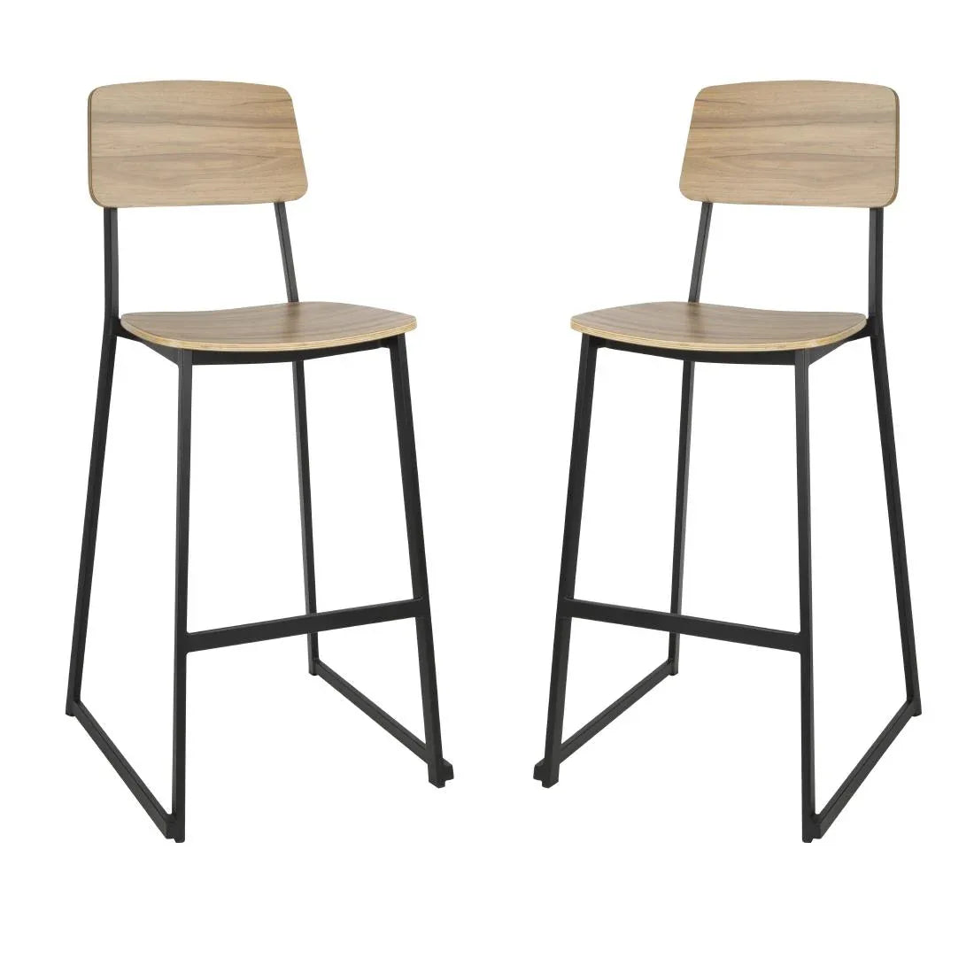 FU525 Bolero Beaufort Wooden Interior High Stools (Pack of 2) - JD Catering Equipment Solutions Ltd