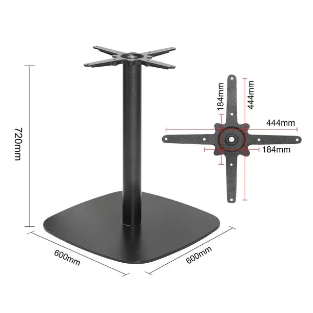 FU547 Bolero Black Cast Iron Table Base 720x600mm