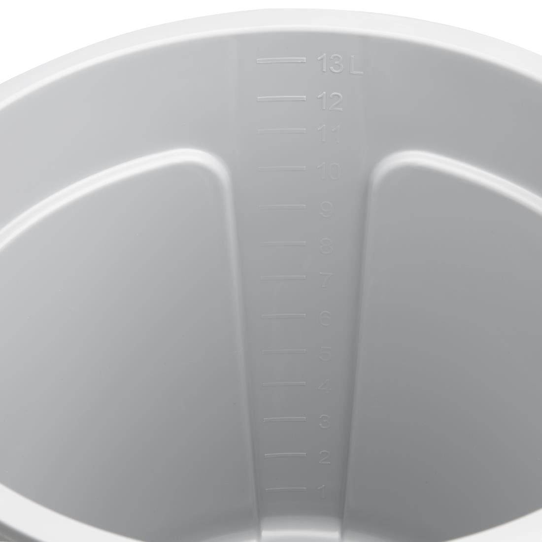 FU589 Jantex Grey Graduated Bucket with Pouring Lip 14ltr