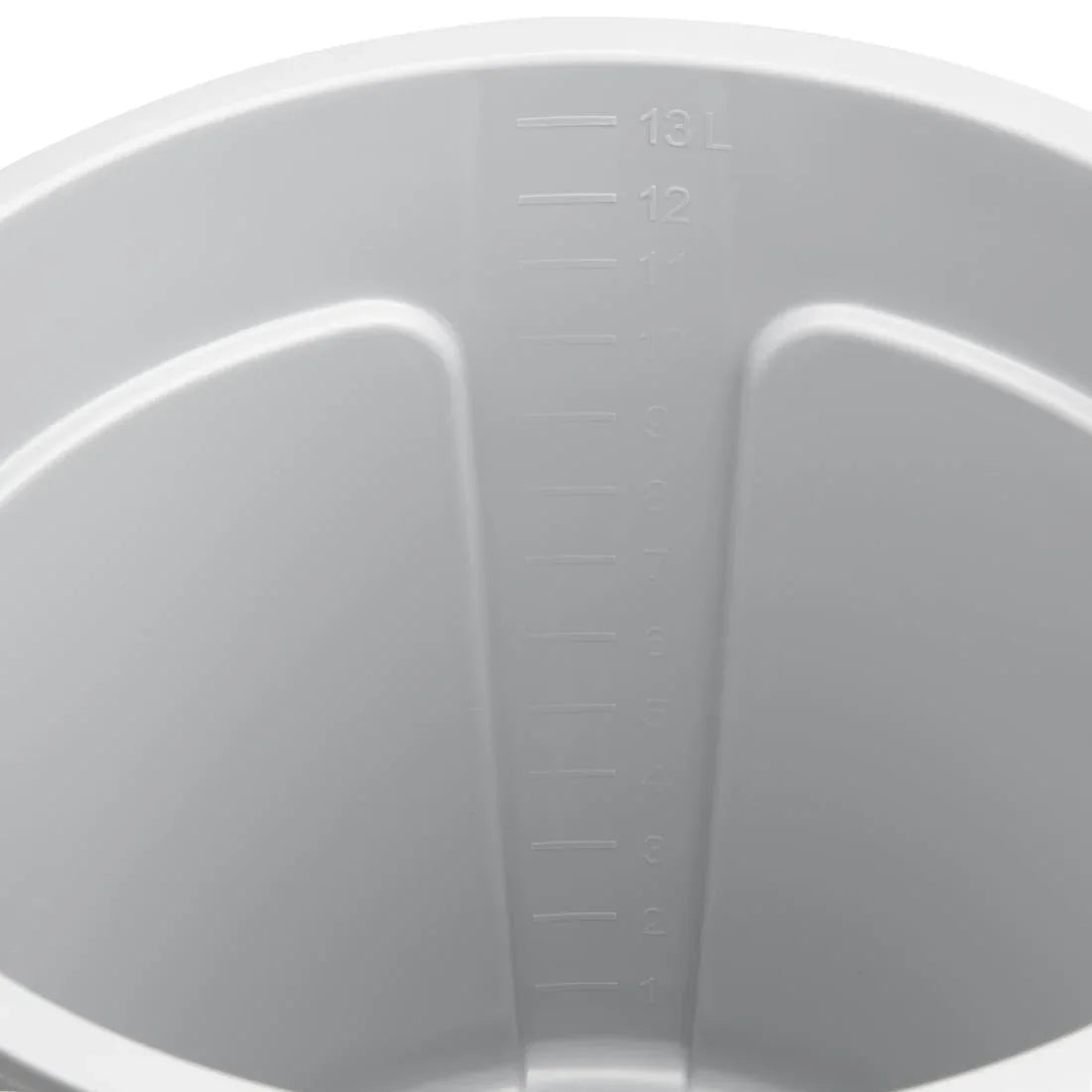FU589 Jantex Grey Graduated Bucket with Pouring Lip 14ltr