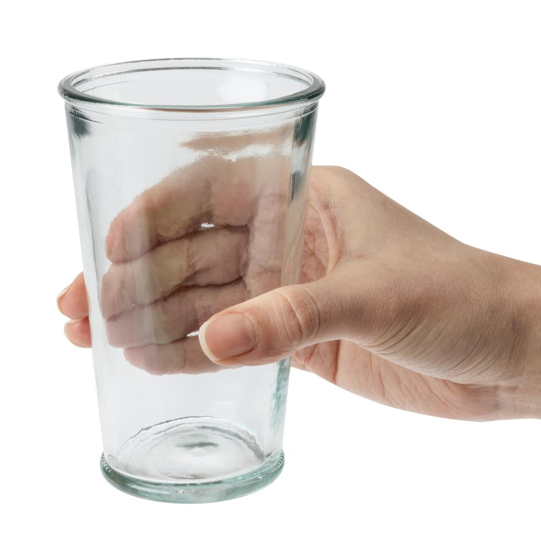 FU595 Olympia Recycled Glass Conical Tumblers 300ml (Pack of 6)