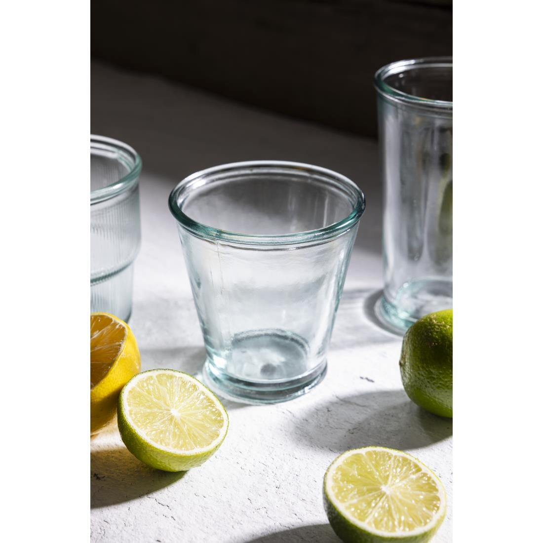 FU596 Olympia Recycled Glass Conical Tumblers 220ml (Pack of 6)