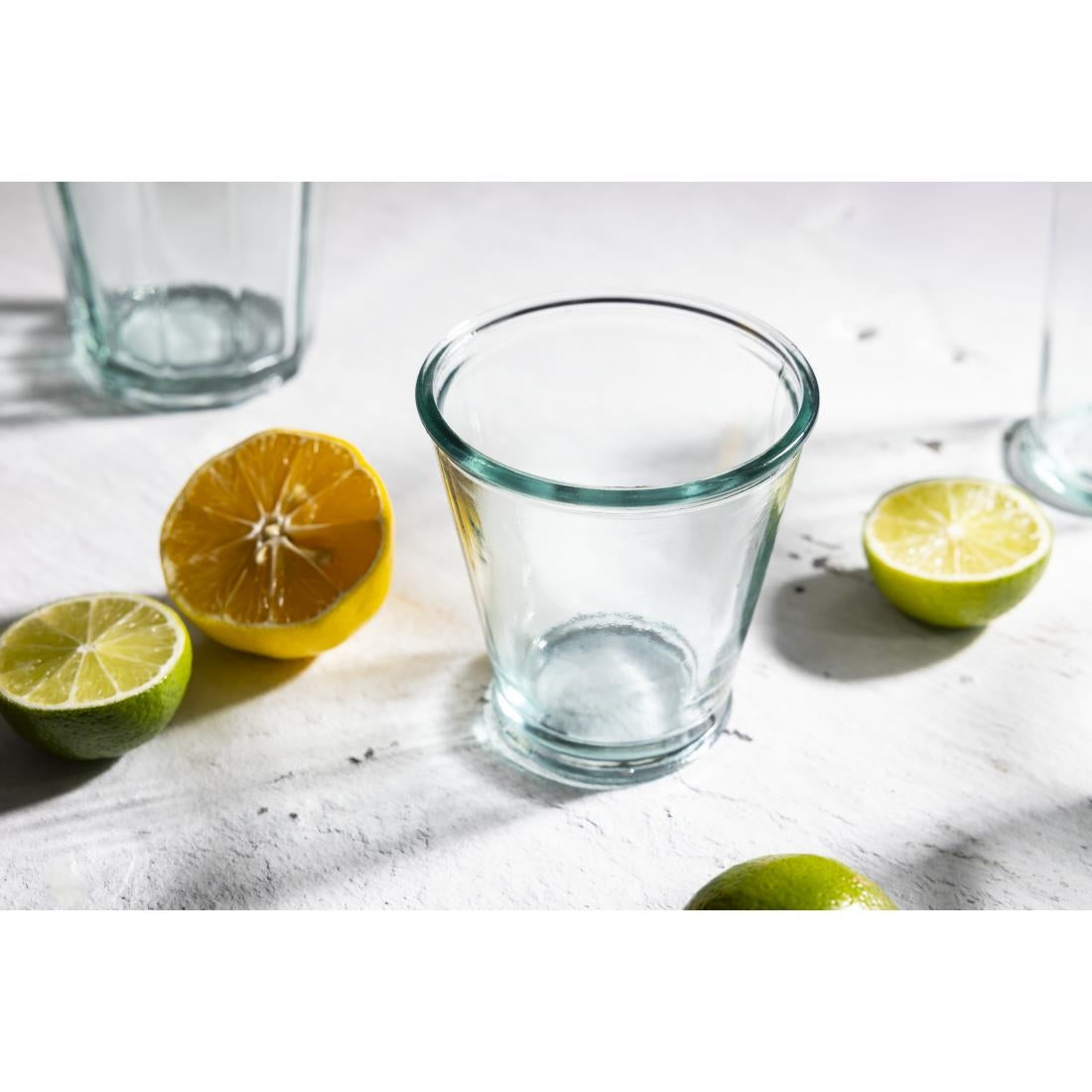 FU596 Olympia Recycled Glass Conical Tumblers 220ml (Pack of 6)