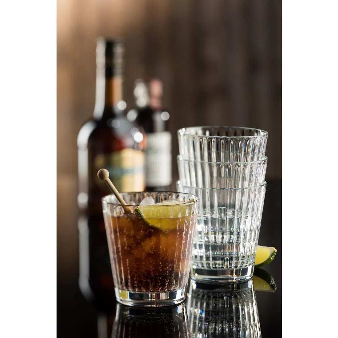 FU602 Utopia Lucent Lined Stacking Tumblers 340ml (Pack of 6) - JD Catering Equipment Solutions Ltd