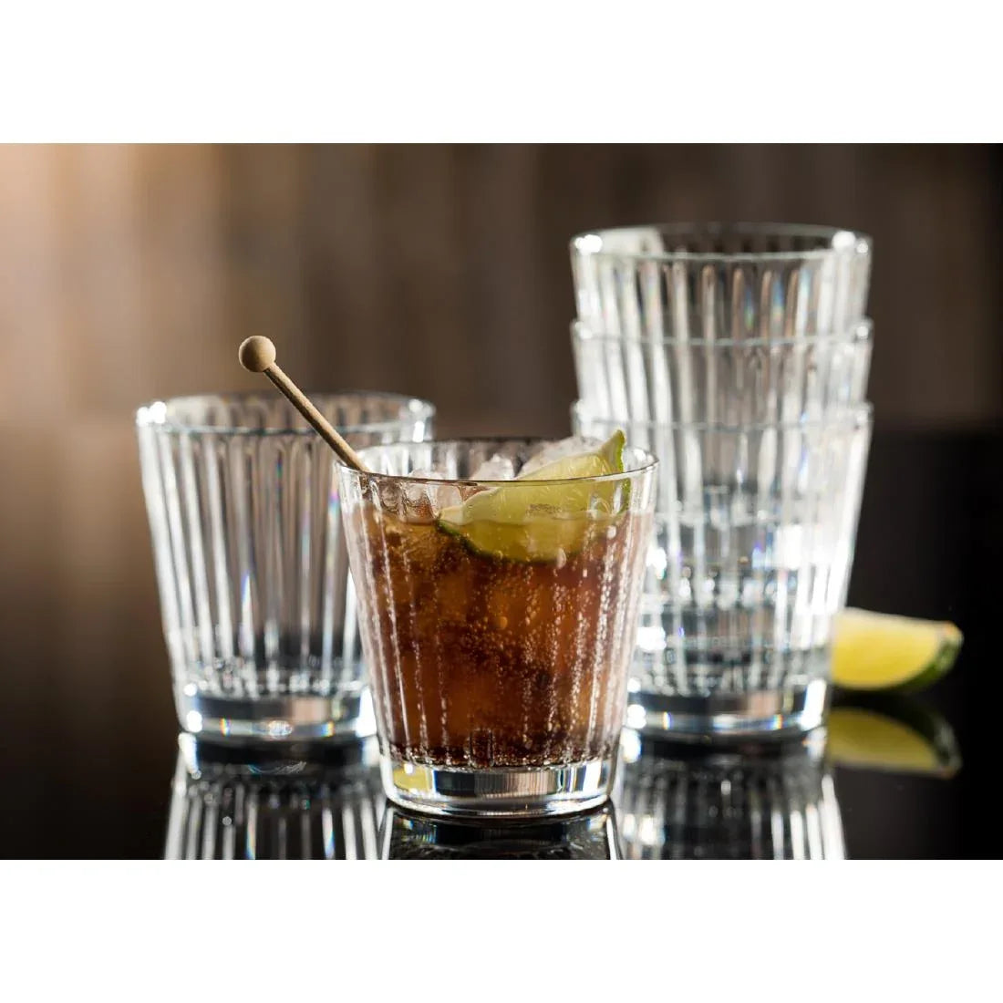 FU602 Utopia Lucent Lined Stacking Tumblers 340ml (Pack of 6) - JD Catering Equipment Solutions Ltd