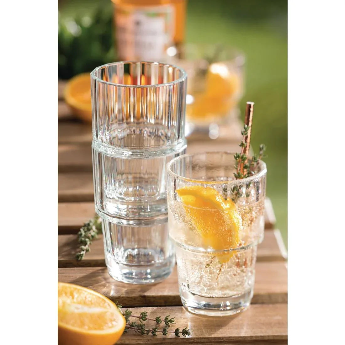 FU605 Utopia Lucent Nepal Stacking Tumblers 400ml (Pack of 6) - JD Catering Equipment Solutions Ltd