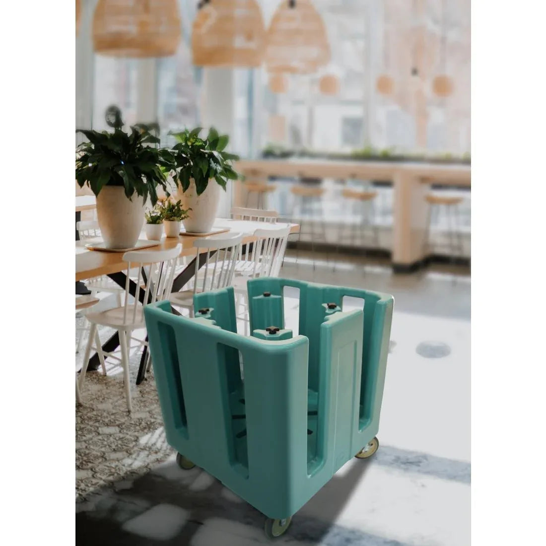 FU683 Cambro Compact Adjustable Dish Caddy Slate Blue