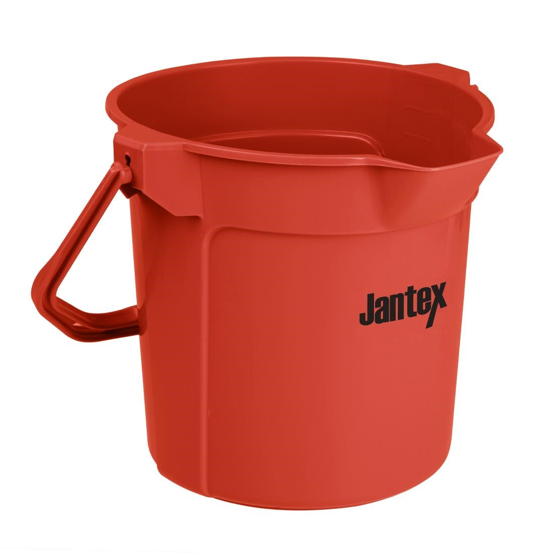 FU832 Jantex Red Graduated Bucket with Pouring Lip 10ltr