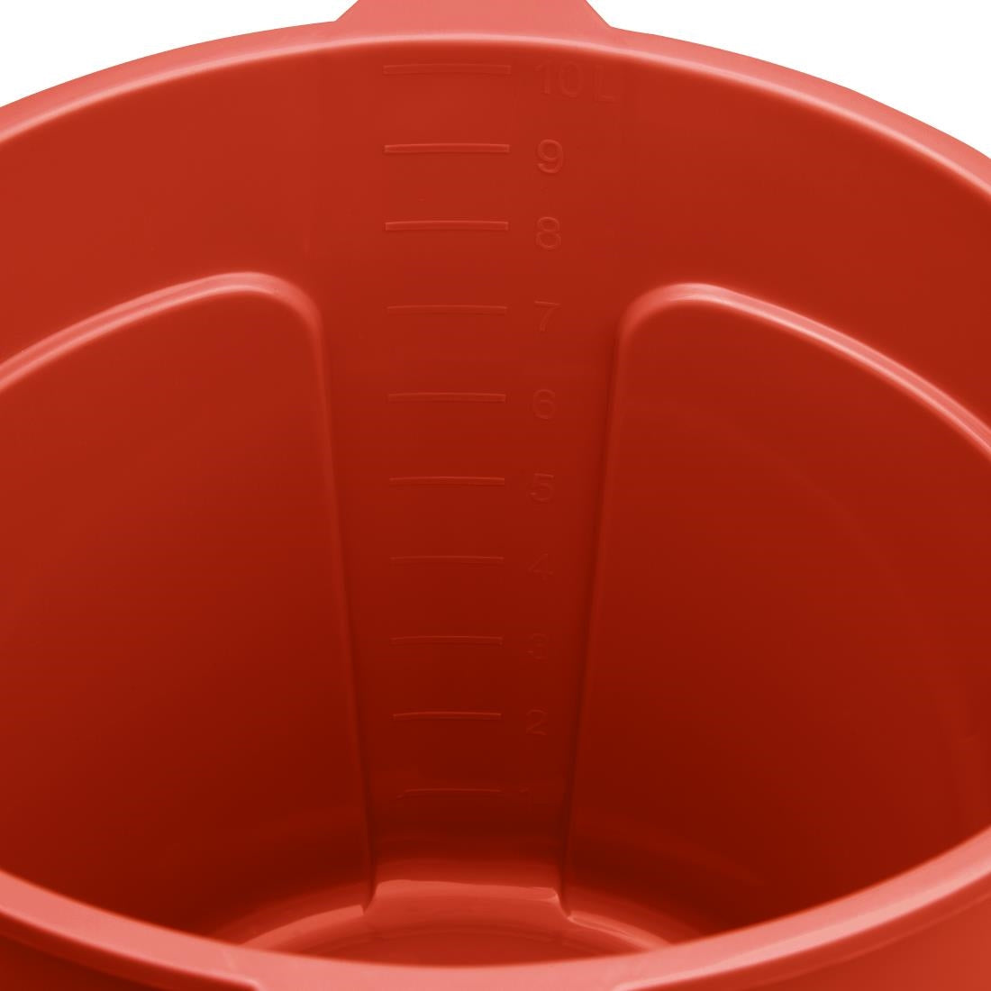 FU832 Jantex Red Graduated Bucket with Pouring Lip 10ltr