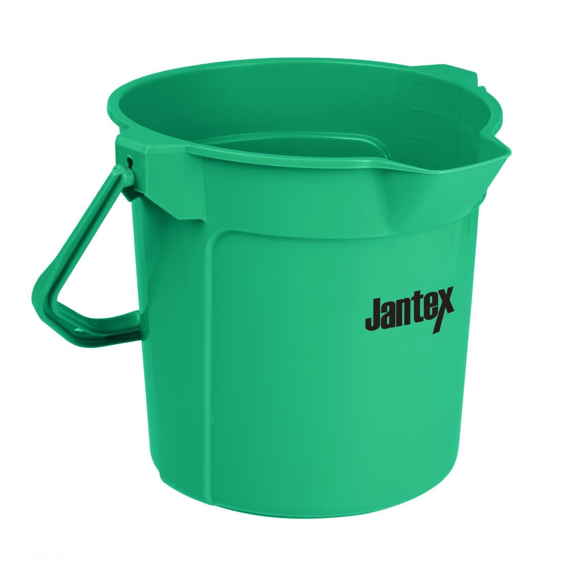 FU833 Jantex Green Graduated Bucket with Pouring Lip 10ltr