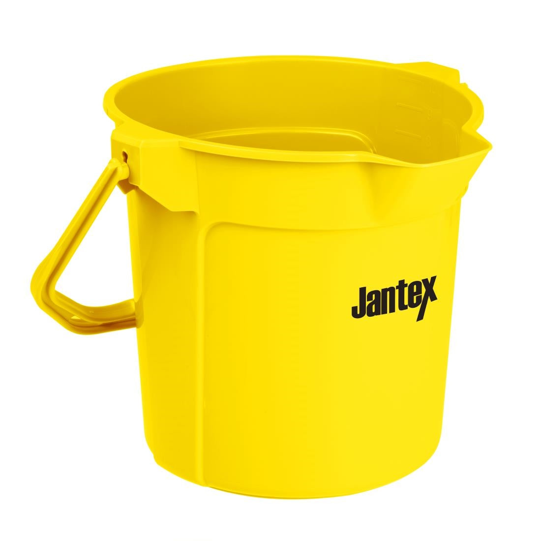 FU834 Jantex Yellow Graduated Bucket with Pouring Lip 10ltr