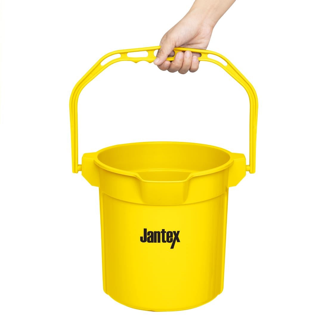 FU834 Jantex Yellow Graduated Bucket with Pouring Lip 10ltr