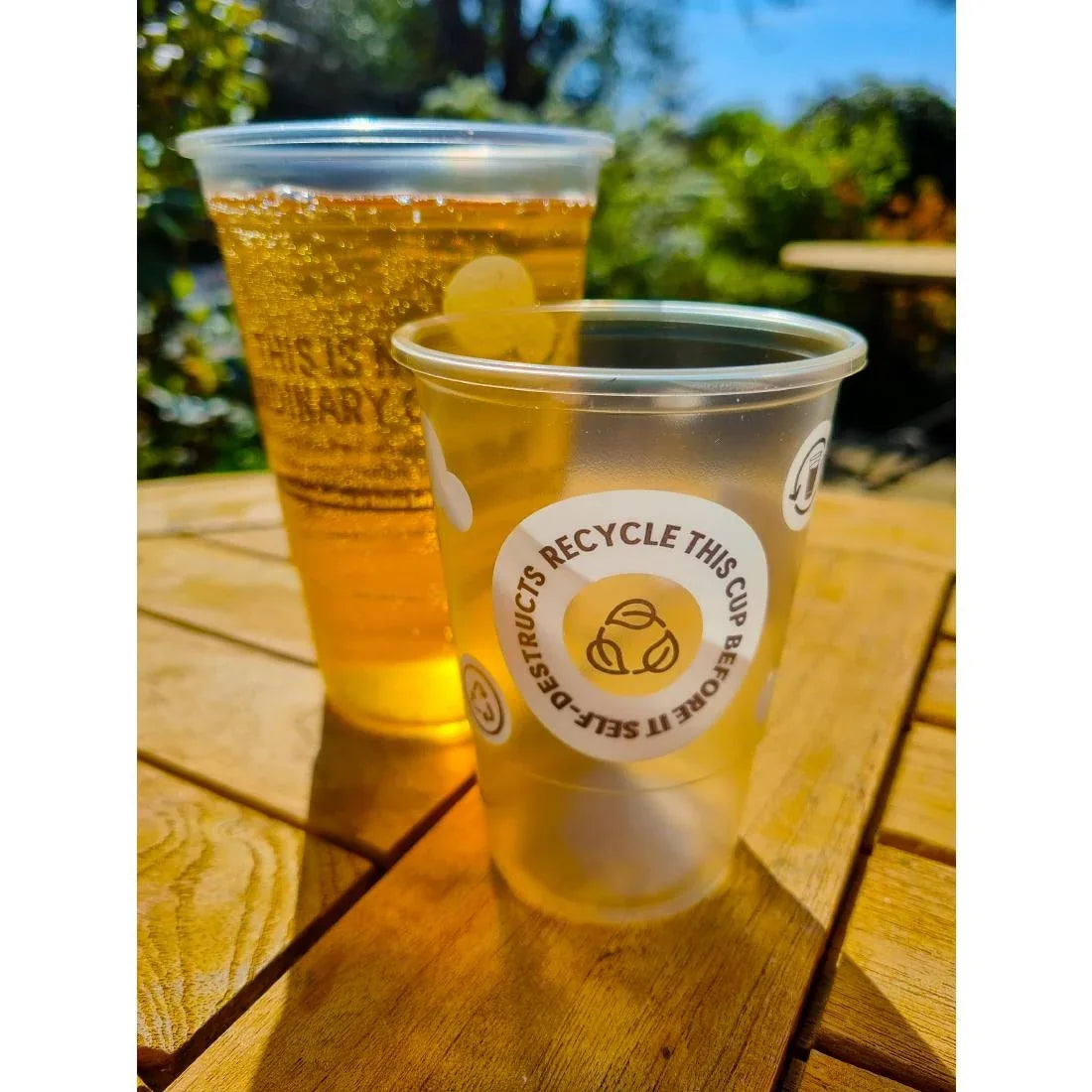 FU893 eGreen Printed TWOinONE Flexy Half-pint Glass CE Marked to Brim (Pack of of 1000) - JD Catering Equipment Solutions Ltd