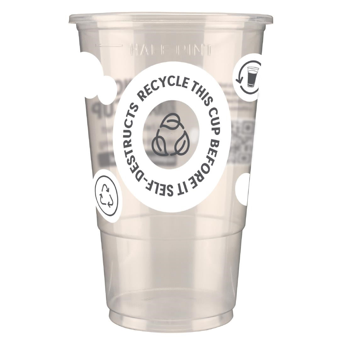 FU894 eGreen Printed TWOinONE Flexy Half-pint Glass CE Marked to Line (Pack of of 1000)