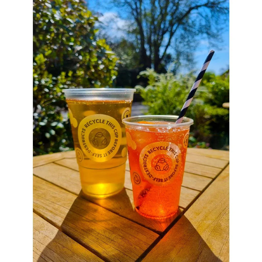 FU894 eGreen Printed TWOinONE Flexy Half-pint Glass CE Marked to Line (Pack of of 1000) - JD Catering Equipment Solutions Ltd