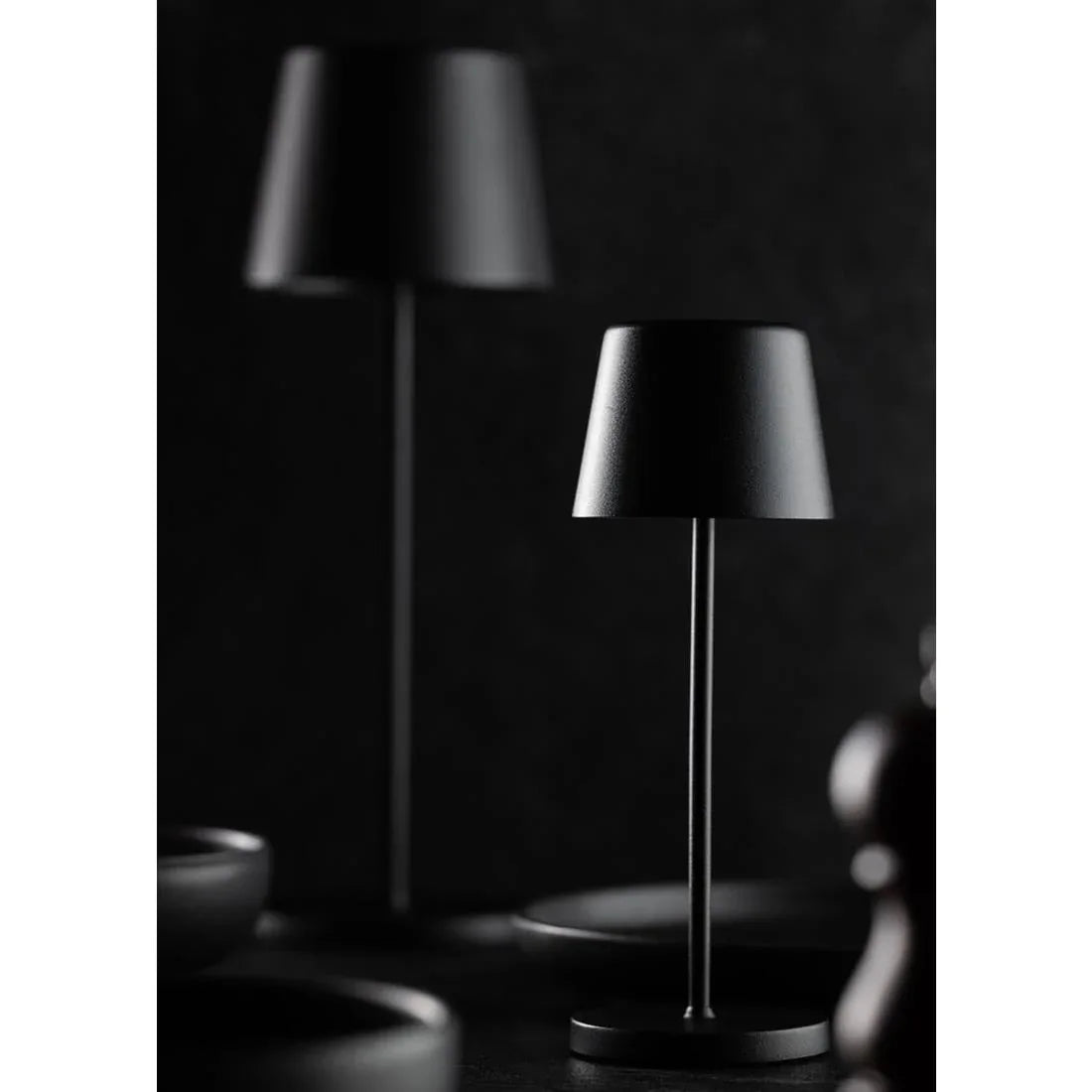 FU967 Utopia Bermuda Micro LED Cordless Lamp 210mm Black (Pack of 6) - JD Catering Equipment Solutions Ltd