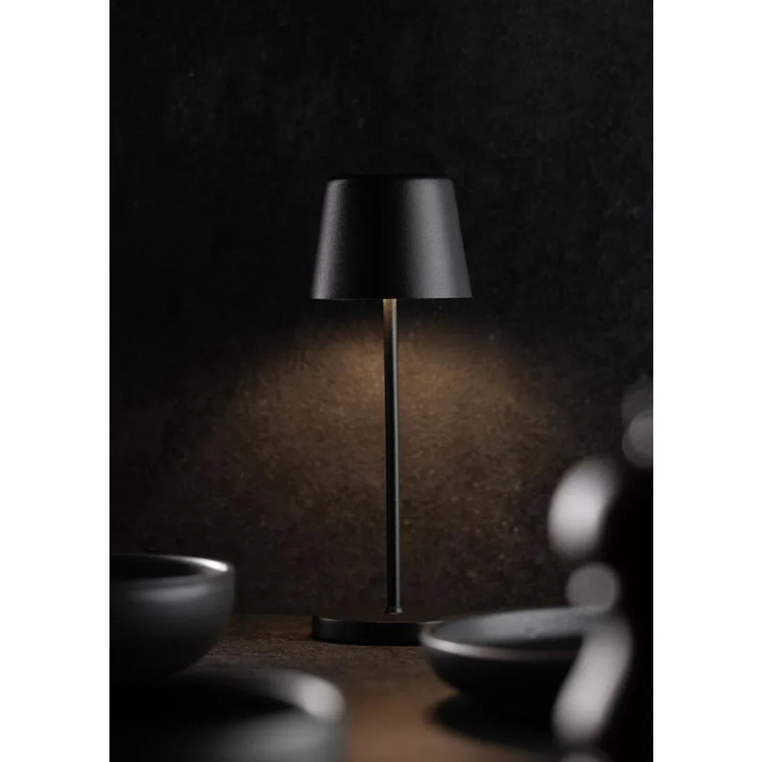 FU967 Utopia Bermuda Micro LED Cordless Lamp 210mm Black (Pack of 6) - JD Catering Equipment Solutions Ltd