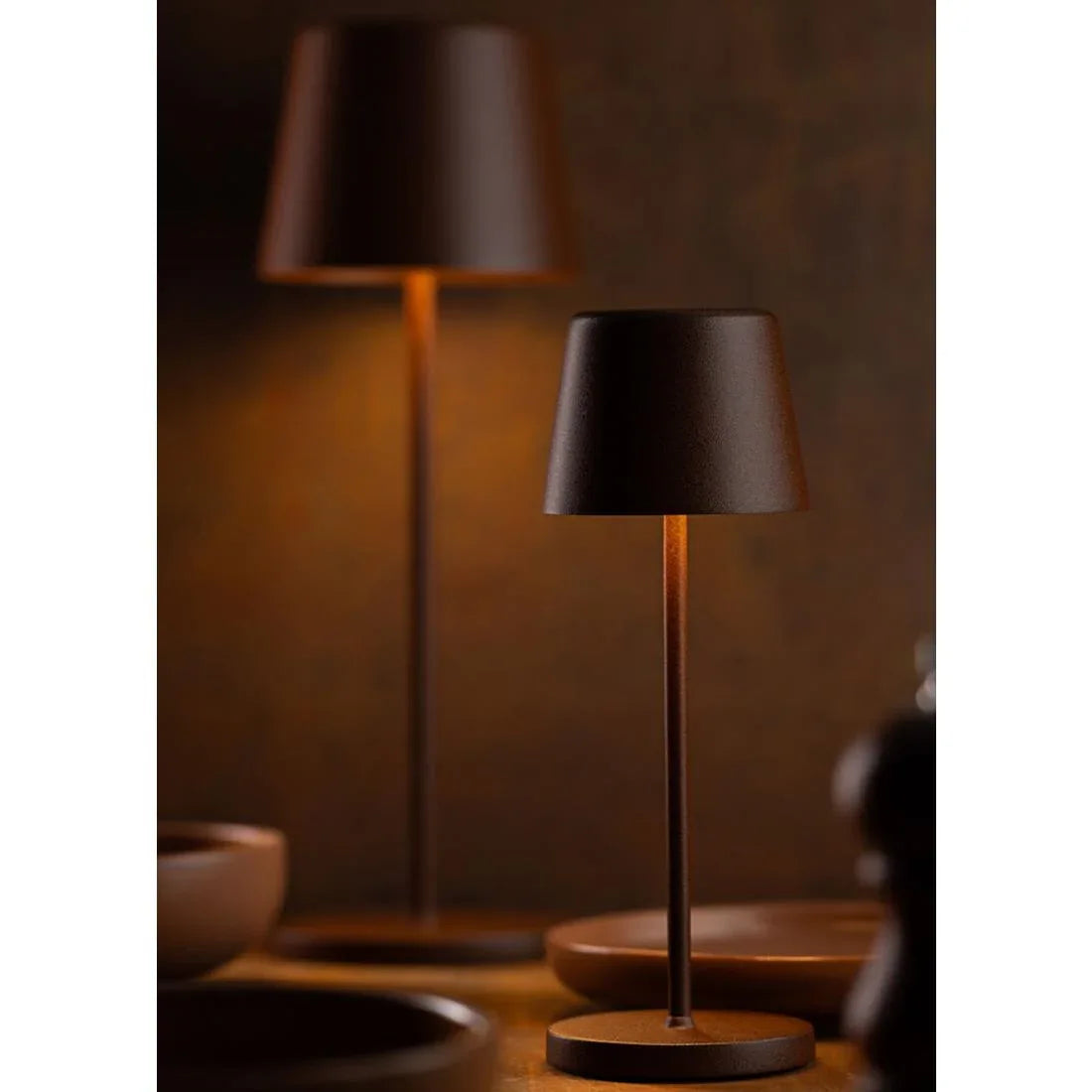FU968 Utopia Bermuda Micro LED Cordless Lamp 210mm Corten (Pack of 6) - JD Catering Equipment Solutions Ltd