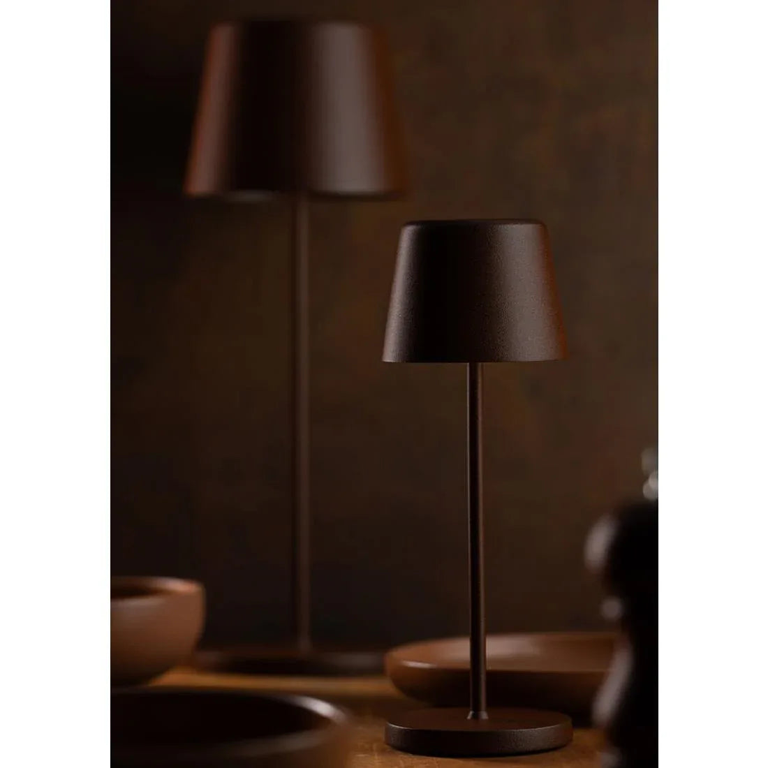 FU968 Utopia Bermuda Micro LED Cordless Lamp 210mm Corten (Pack of 6) - JD Catering Equipment Solutions Ltd