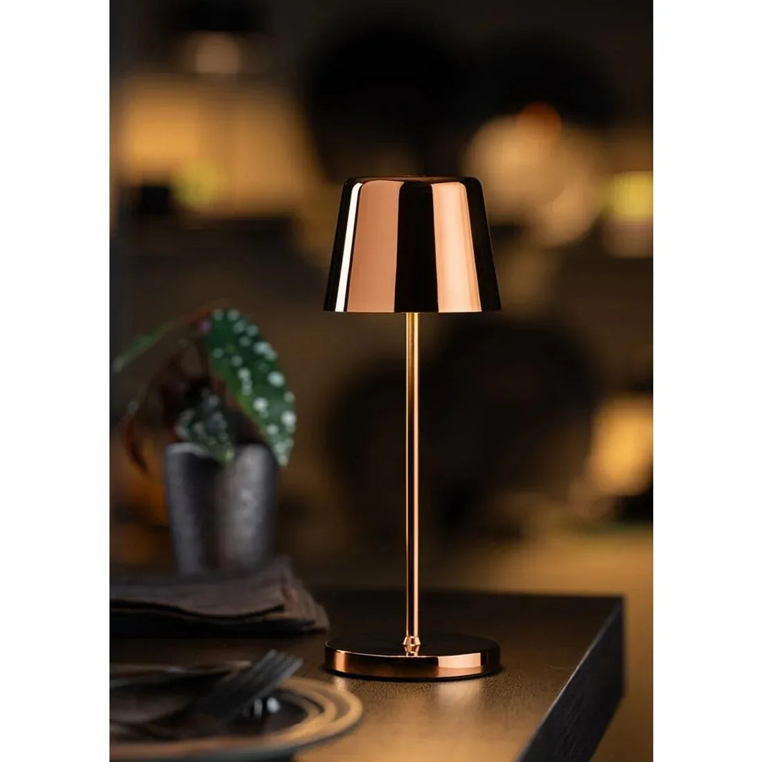 FU970 Utopia Bermuda Micro LED Cordless Lamp 210mm Copper (Pack of 6) - JD Catering Equipment Solutions Ltd