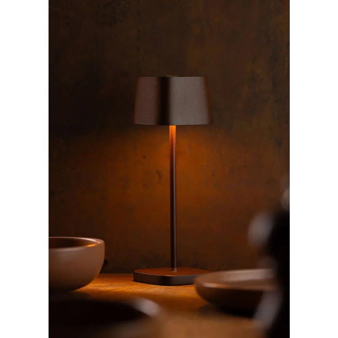FU972 Utopia Montego LED Cordless Lamp 300mm Corten (Pack of 6) - JD Catering Equipment Solutions Ltd