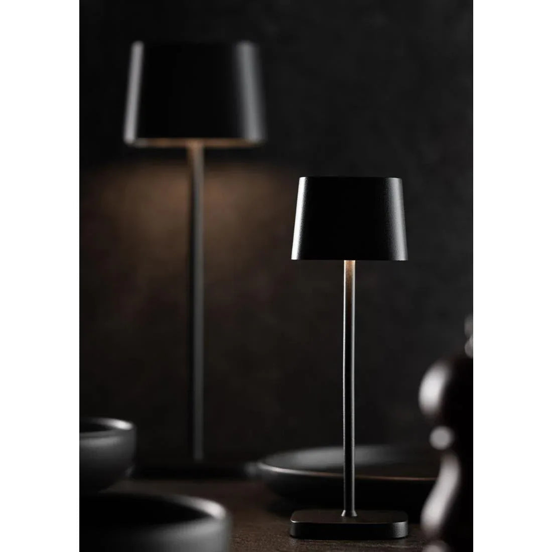 FU973 Utopia Montego Micro LED Cordless Lamp 200mm Black (Pack of 6) - JD Catering Equipment Solutions Ltd