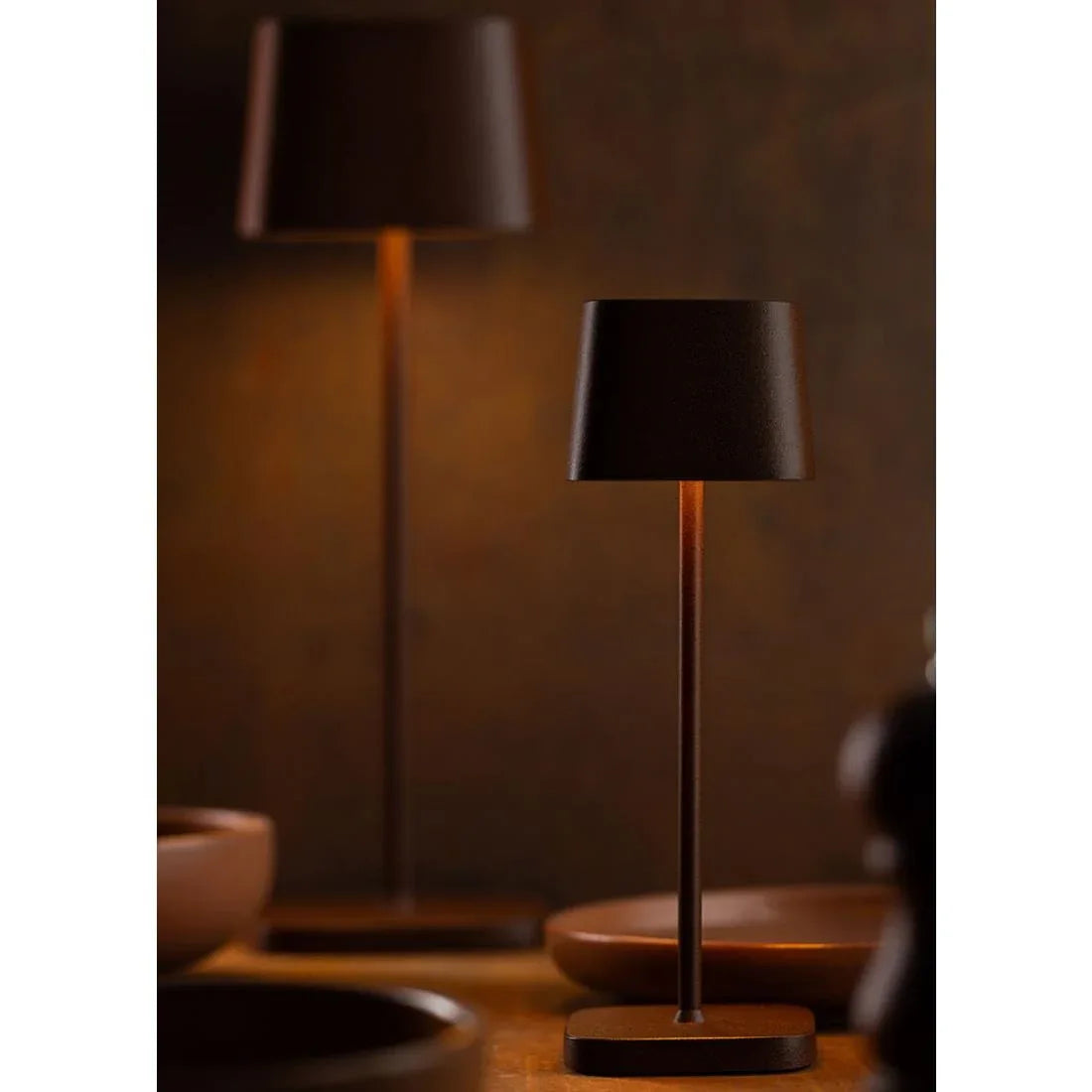 FU974 Utopia Montego Micro LED Cordless Lamp 200mm Corten (Pack of 6) - JD Catering Equipment Solutions Ltd