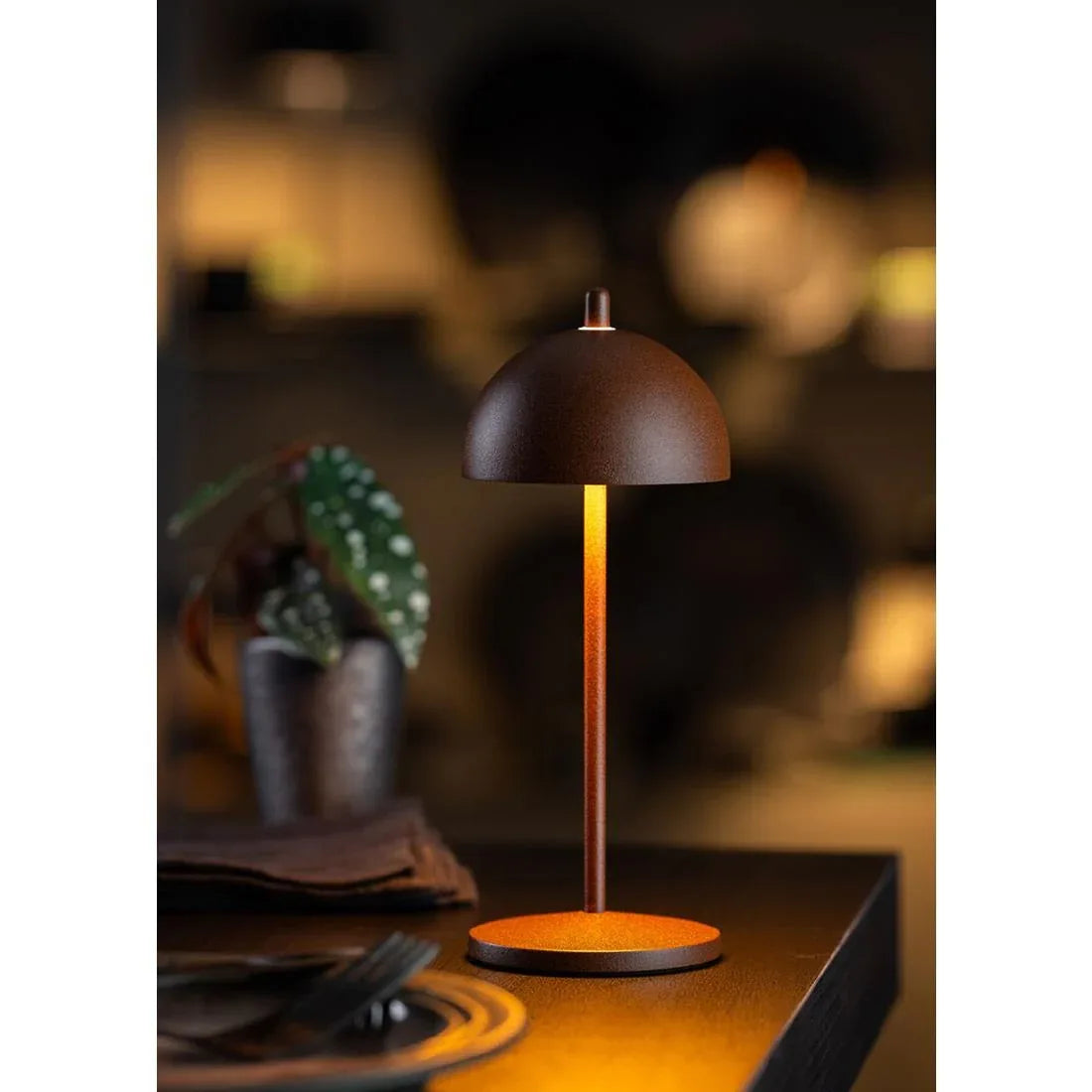 FU978 Utopia Antigua Micro LED Cordless Lamp 200mm Corten (Pack of 6) - JD Catering Equipment Solutions Ltd
