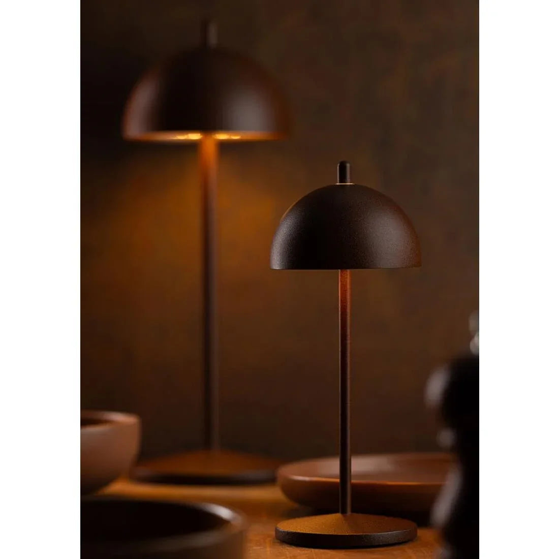 FU978 Utopia Antigua Micro LED Cordless Lamp 200mm Corten (Pack of 6) - JD Catering Equipment Solutions Ltd
