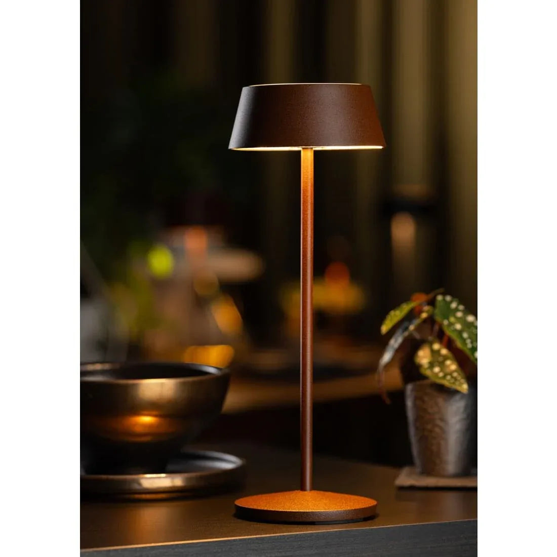 FU980 Utopia Martinique LED Cordless Lamp 300mm Corten (Pack of 6) - JD Catering Equipment Solutions Ltd