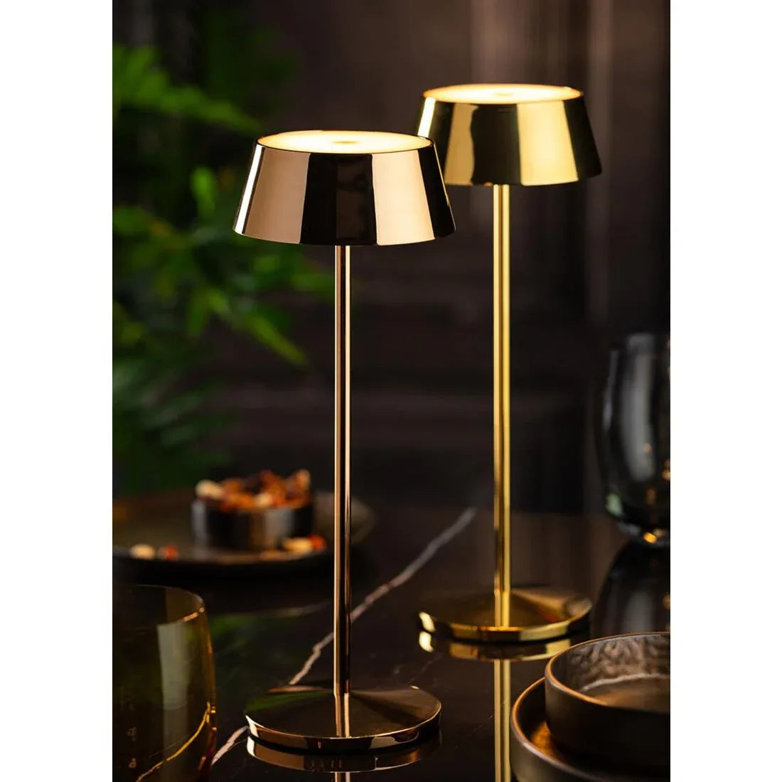 FU981 Utopia Martinique LED Cordless Lamp 300mm Gold (Pack of 6) - JD Catering Equipment Solutions Ltd