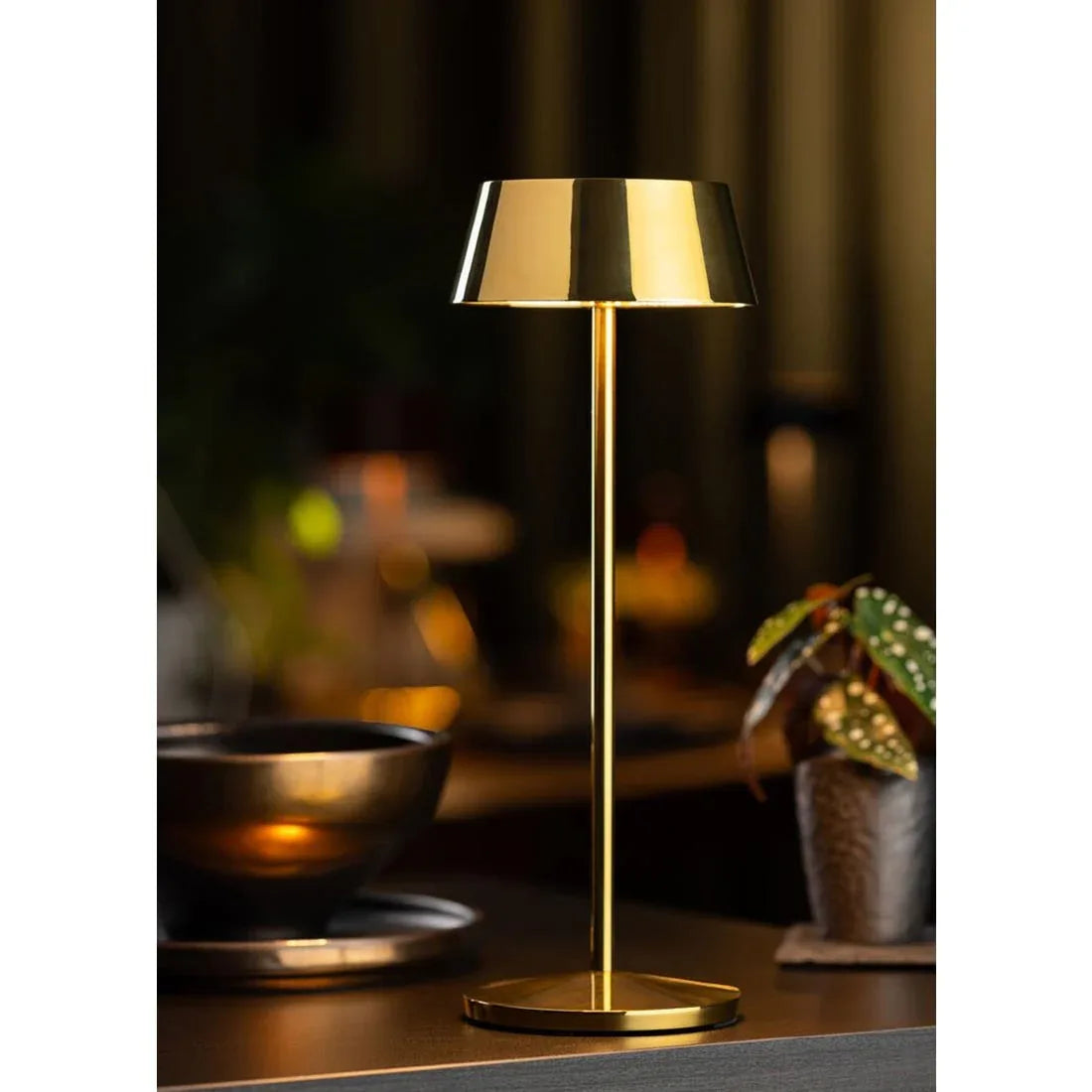 FU981 Utopia Martinique LED Cordless Lamp 300mm Gold (Pack of 6) - JD Catering Equipment Solutions Ltd
