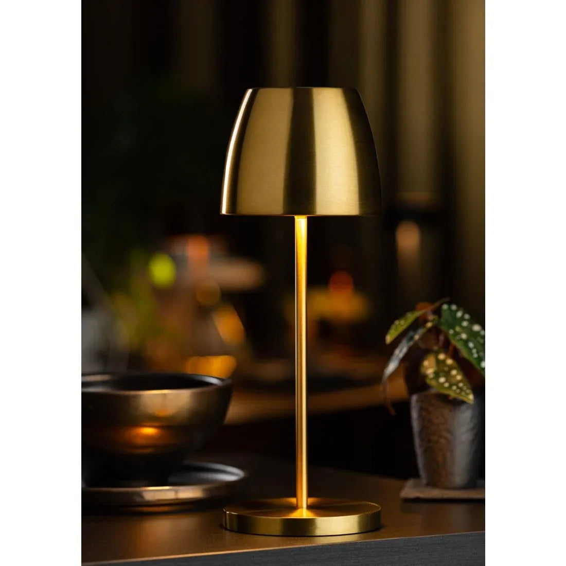 FU985 Utopia Montserrat LED Cordless Lamp 300mm Brushed Gold (Pack of 6) - JD Catering Equipment Solutions Ltd