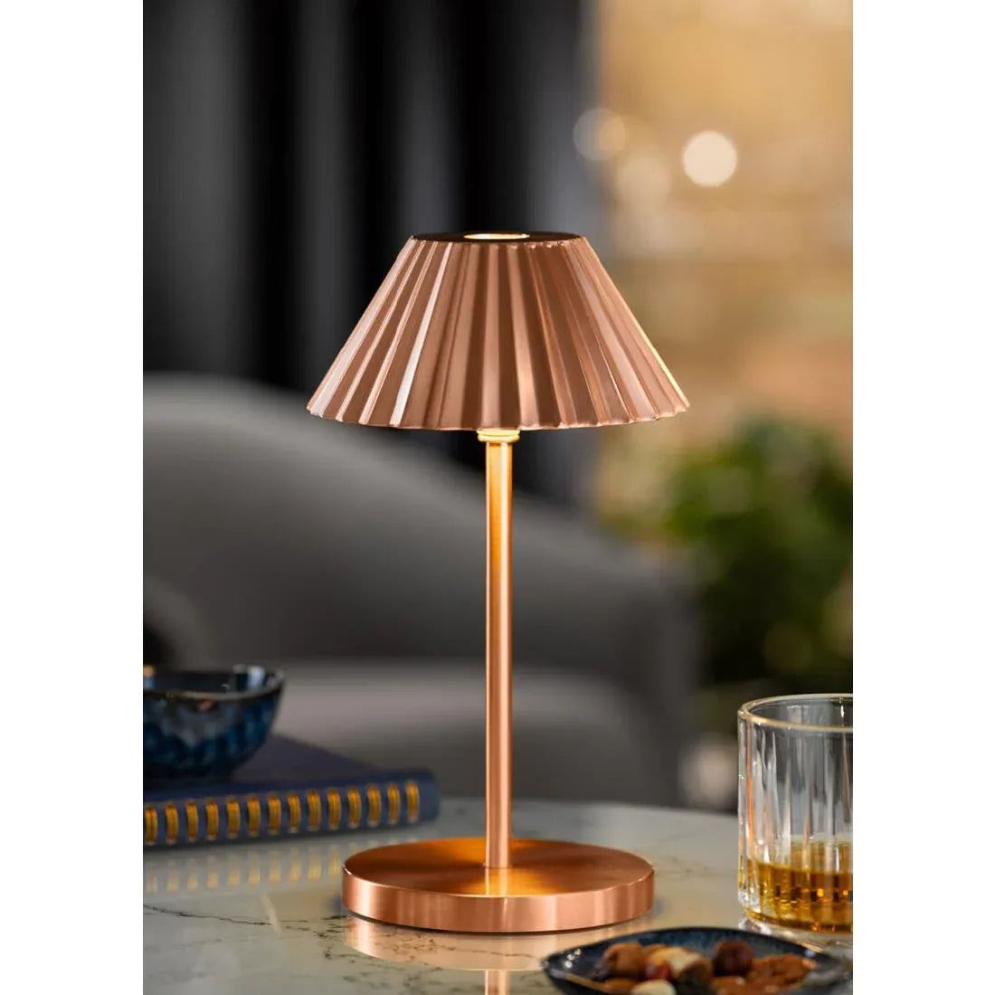 FU995 Utopia Aruba LED Cordless Lamp 230mm Brushed Copper (Pack of 6) - JD Catering Equipment Solutions Ltd
