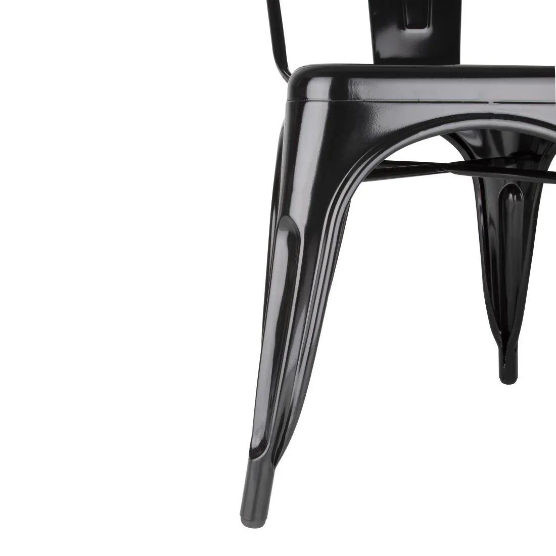 FW508 Bolero Bistro Steel Side Chairs Black (Pack of 4) - JD Catering Equipment Solutions Ltd