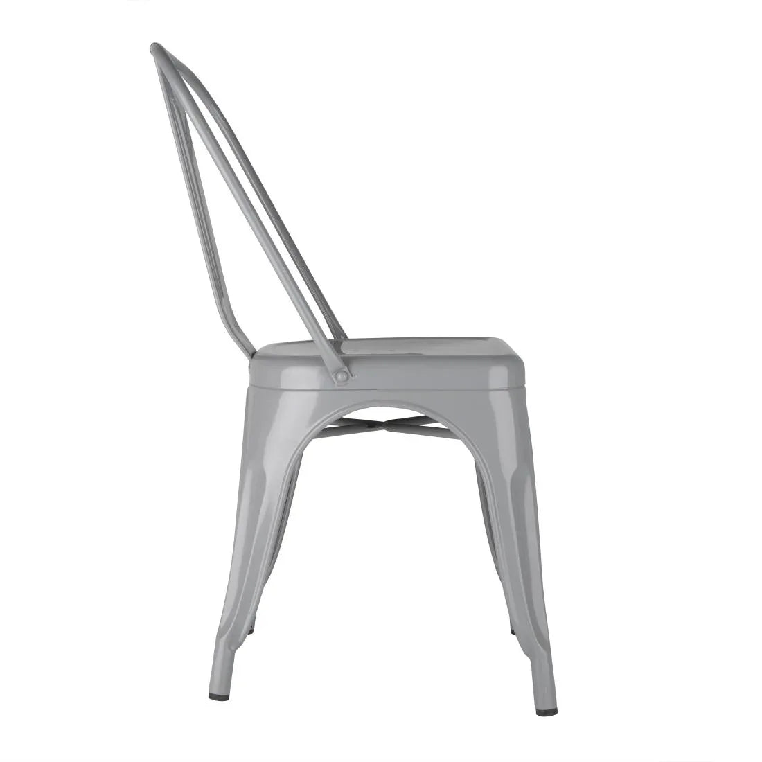 FW509 Bolero Bistro Steel Side Chairs Grey (Pack of 4) - JD Catering Equipment Solutions Ltd