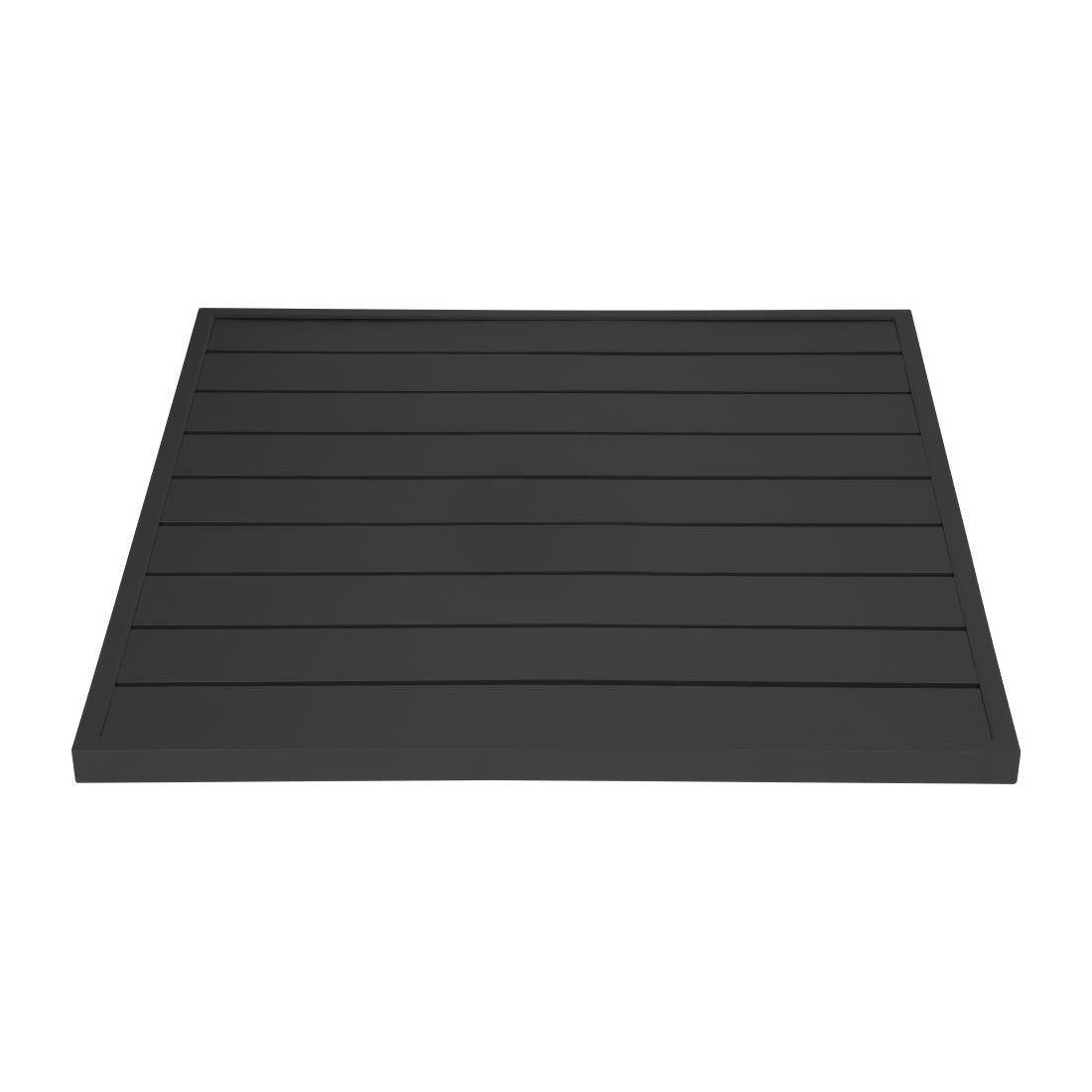 Bolero Aluminium Square Table Top Black 700x700mm