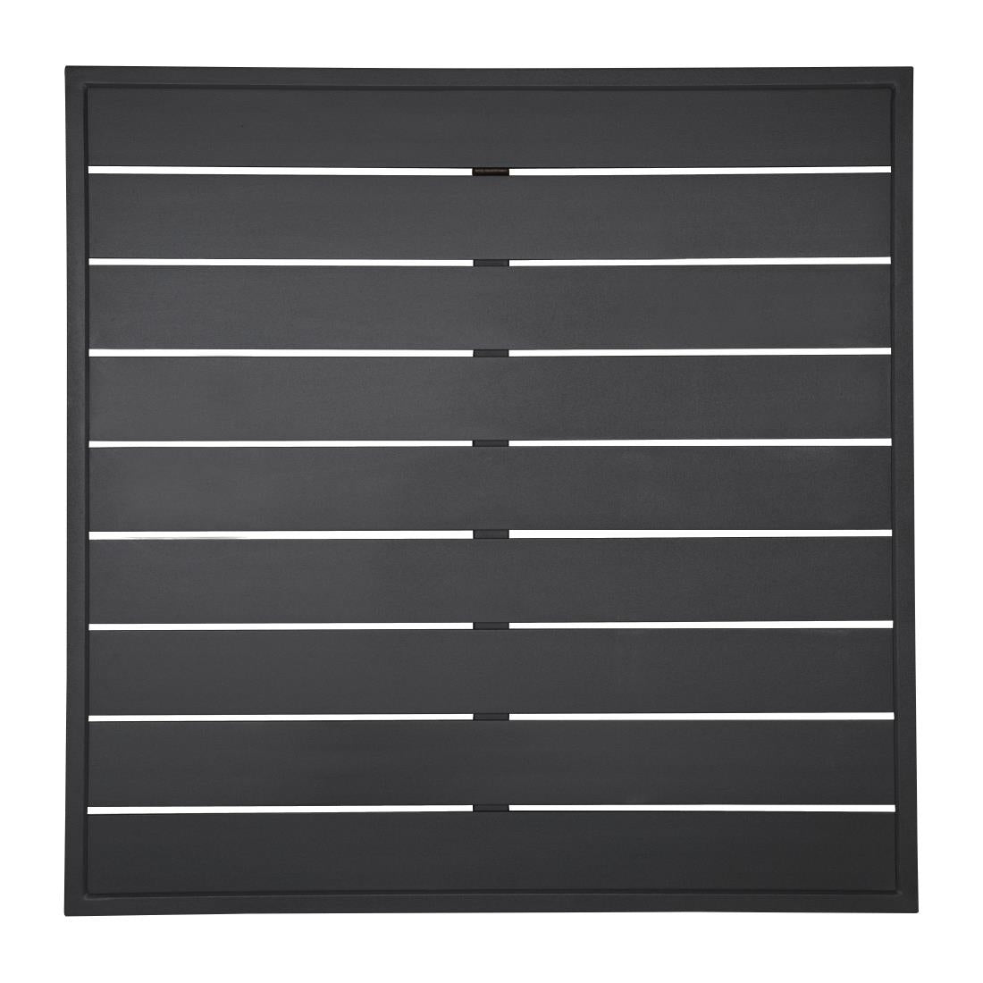Bolero Aluminium Square Table Top Black 700x700mm