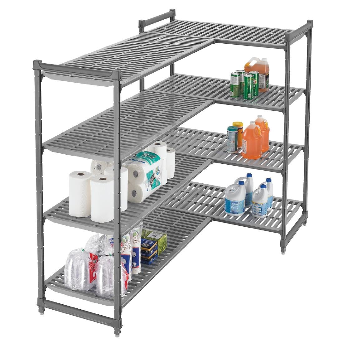 Cambro Camshelving Basics Plus Add-On Unit 4 Tier With Vented Shelves 1630(H)x 1480(W)x 610(D)mm