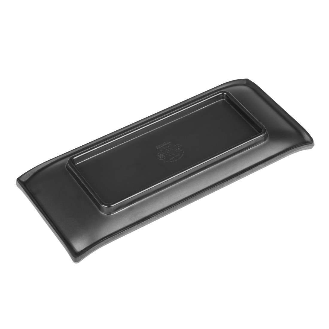 FW779 Olympia Kristallon Fusion Melamine Rectangular Plates Large 263mm (Pack of 4)