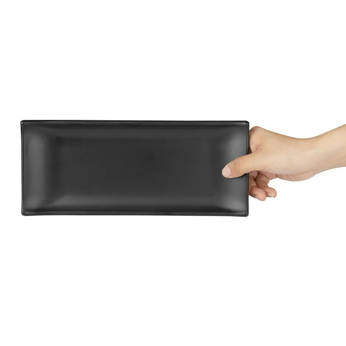 FW779 Olympia Kristallon Fusion Melamine Rectangular Plates Large 263mm (Pack of 4)