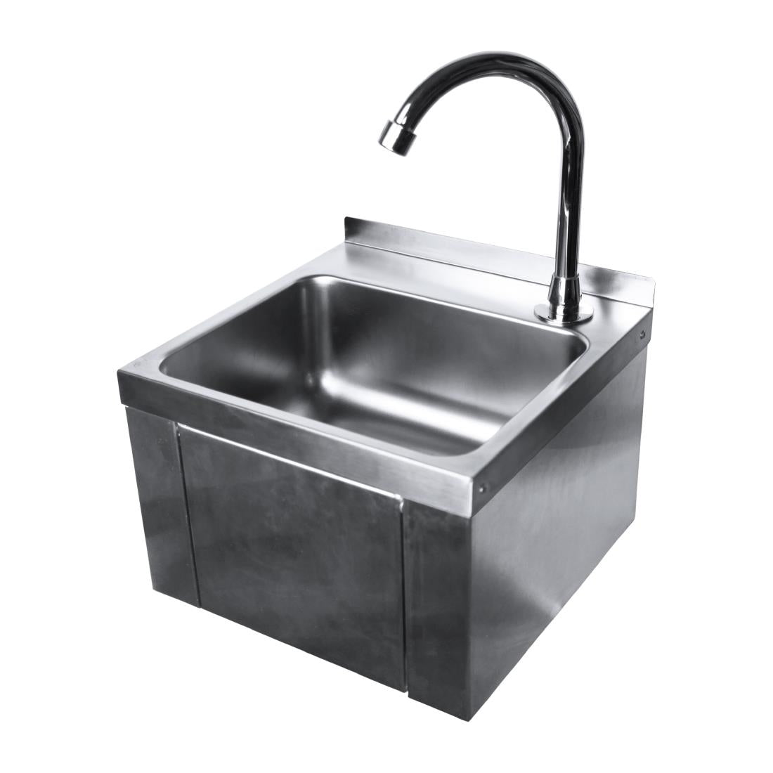 FW857 Oxford Hardware Stainless Steel Square Knee Operated Hand Wash Basin