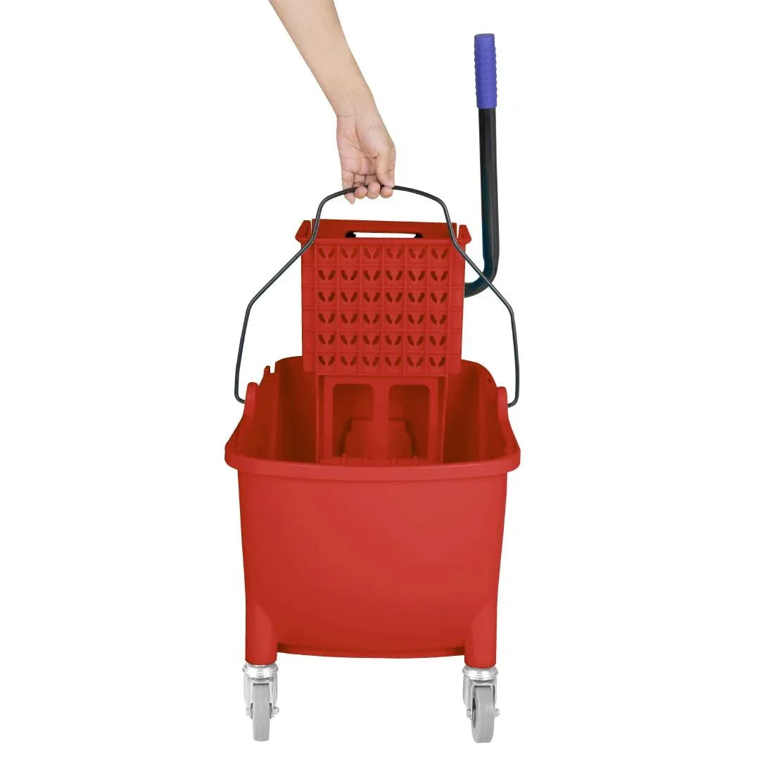 FW868 Jantex 30ltr Mop Bucket with Foot Pedal release - Red
