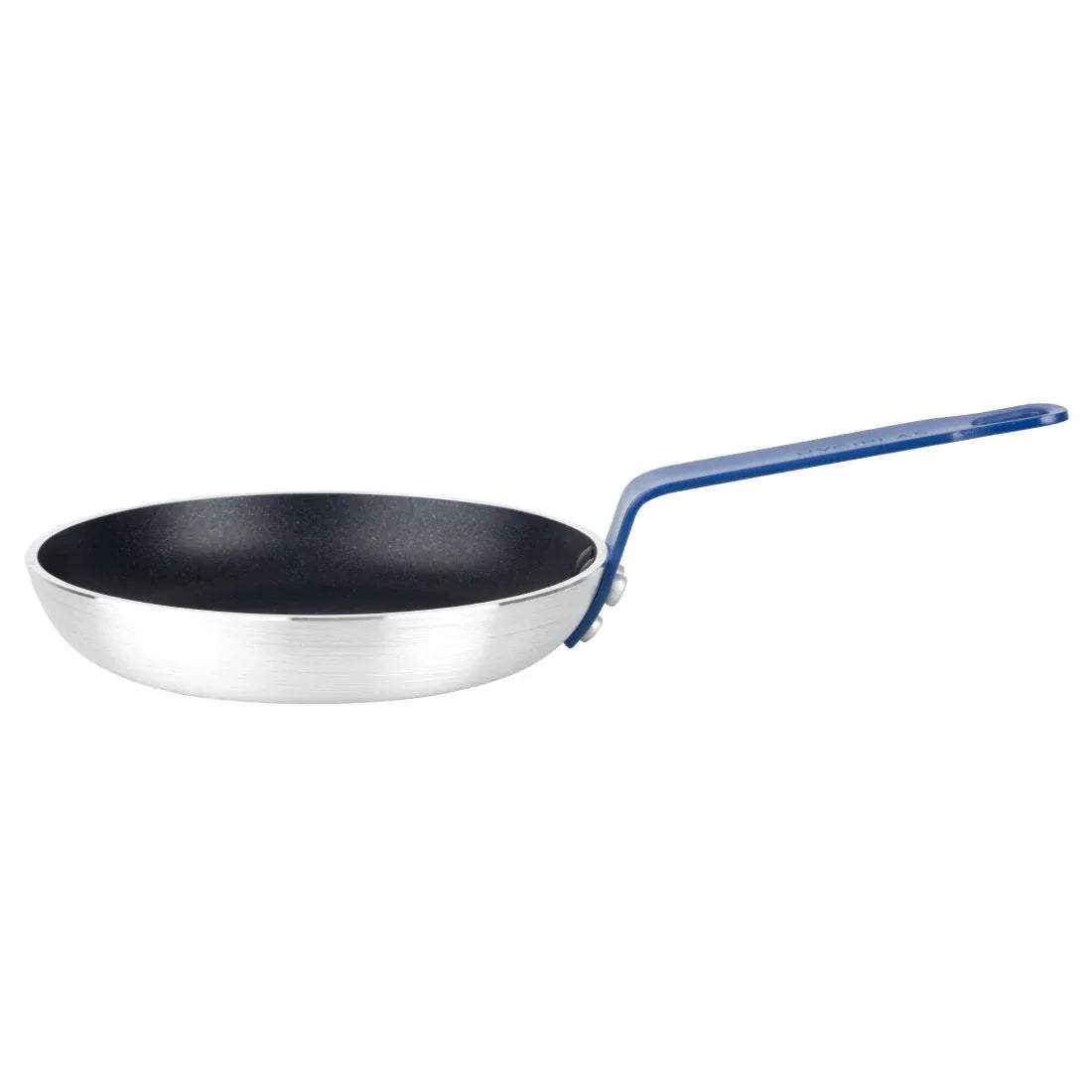 HT970 - Hygiplas Aluminium Non-Stick Teflon Platinum Plus Frying Pan with Blue Handle 19cm